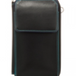 Mywalit Zip Round Multi Purse with Shoulder Strap Black