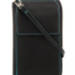 Mywalit Zip Round Multi Purse with Shoulder Strap Black