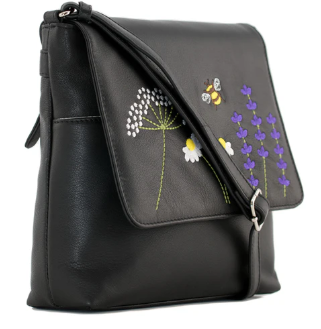 Mala Leather Blossom Flap Cross Body Bag