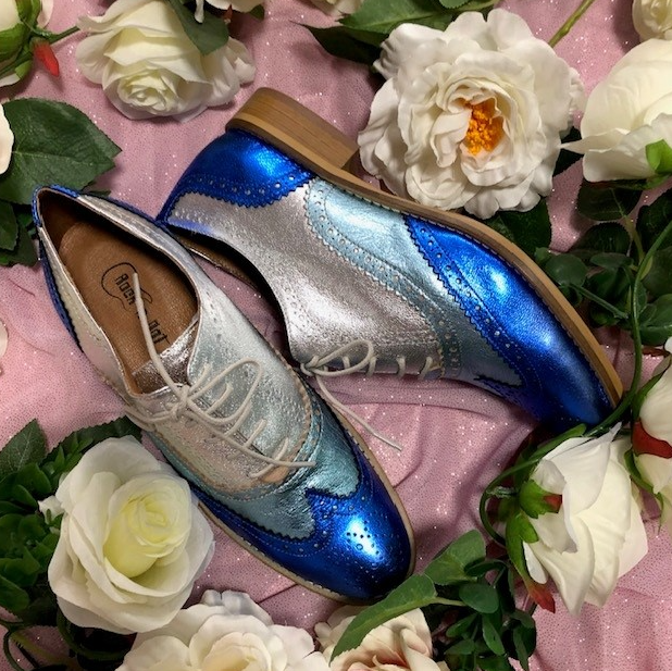 Rock n Dot Francesca Metallic Blues