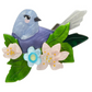 Erstwilder Fleur Harris Gentle Bluebird Brooch