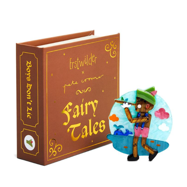 Erstwilder Pete Cromer Fairy Tales Boys Dont Lie Brooch