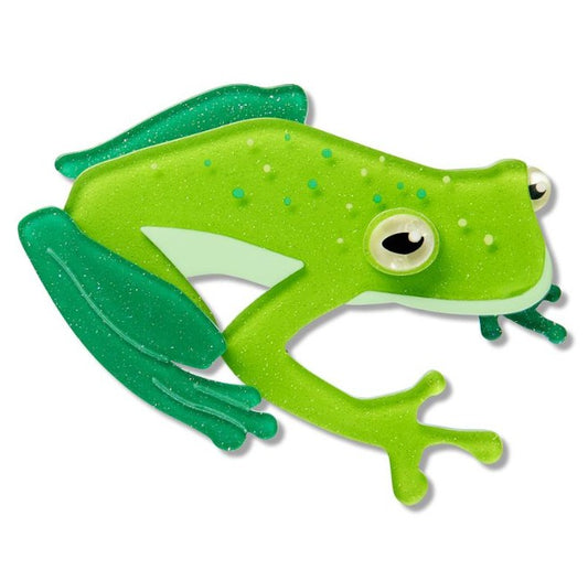 Erstwilder The Rarest Kind Buckleys Giant Glass Frog Brooch