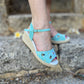 The Vibe is Busy Bees in Aqua Suede