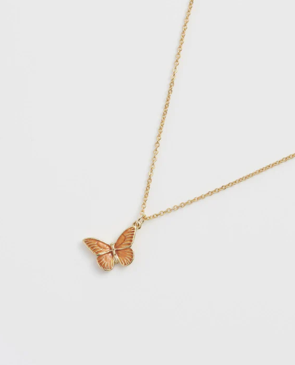 Fable England Butterfly Orange Necklace