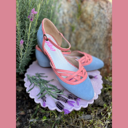 The Vibe is Enchanted in Soft Blue with Coral
