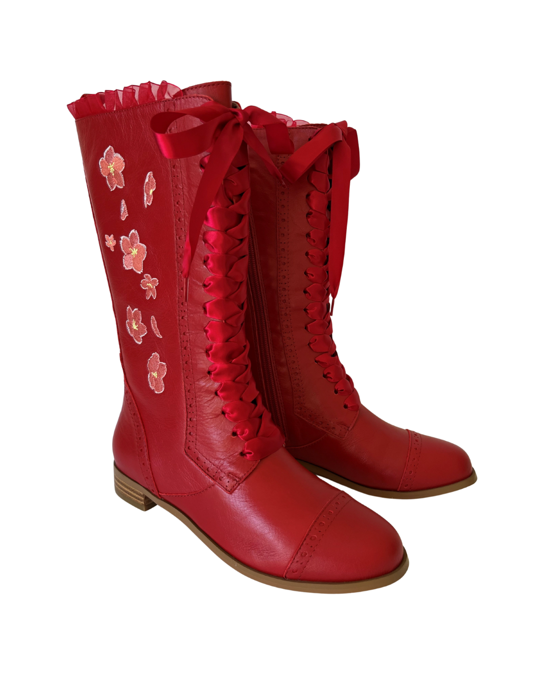The Vibe is Sakura Red Boots