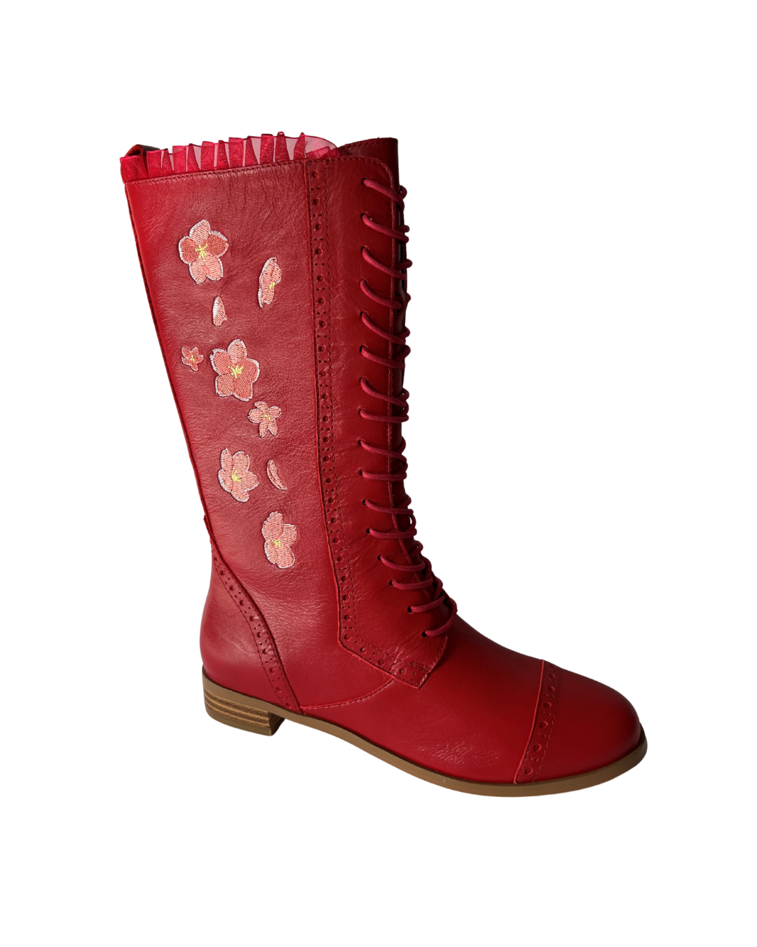The Vibe is Sakura Red Boots