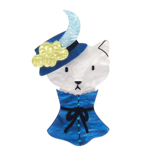 Erstwilder Fan Favourites Cat in Hat Brooch