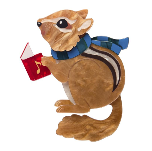 Erstwilder Merry Menagerie Charlie The Chipmunk Brooch