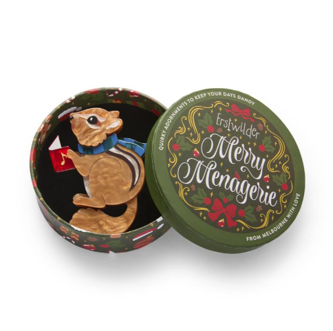 Erstwilder Merry Menagerie Charlie The Chipmunk Brooch