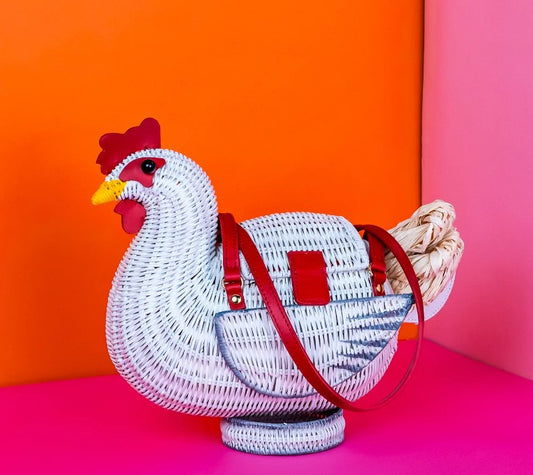 Wicker Darling Chook the Chicken bag with Egg Coin Purse