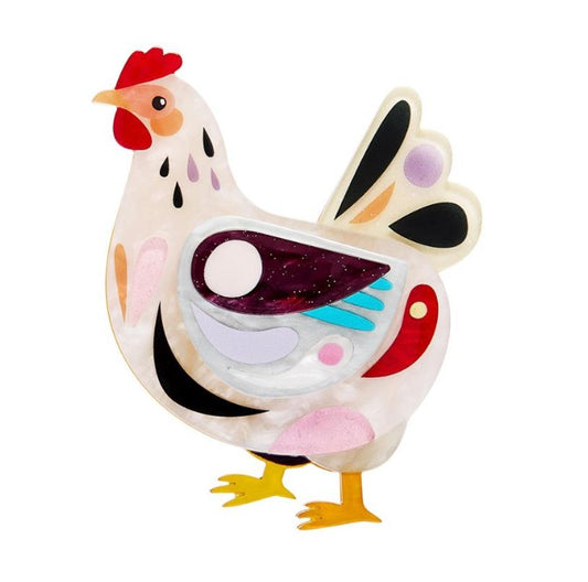 Erstwilder Pete Cromer Easter Clar the Chicken Brooch