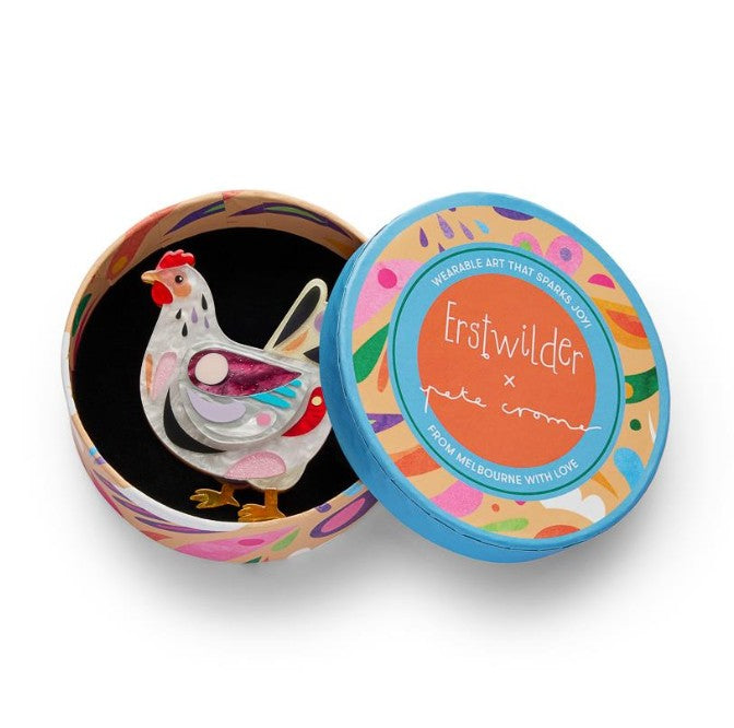 Erstwilder Pete Cromer Easter Clar the Chicken Brooch