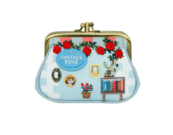 Vendula Vintage Rose Clipper Coin Purse