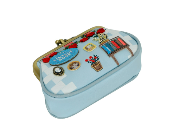Vendula Vintage Rose Clipper Coin Purse
