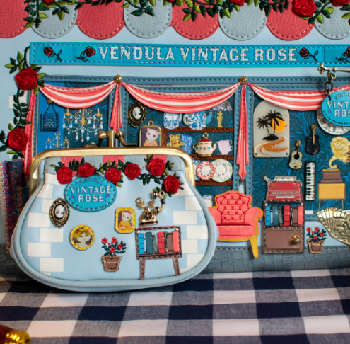 Vendula Vintage Rose Clipper Coin Purse