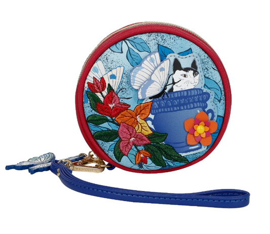 Vendula Gardens of the World Greece Round Zip Purse