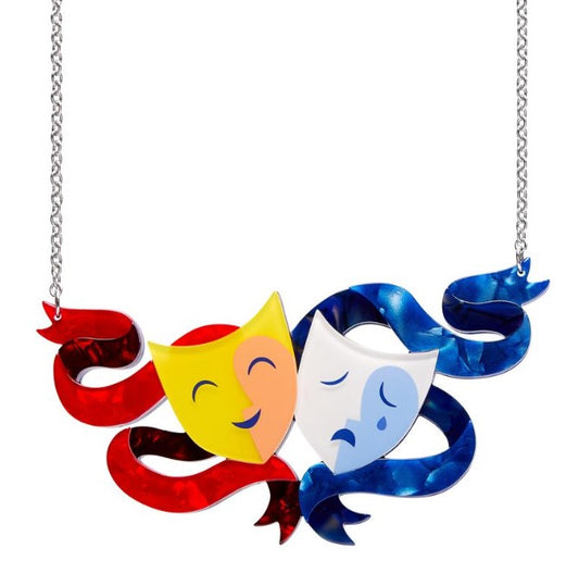Erstwilder A Greek Odyssey Comedy and Tragedy Necklace