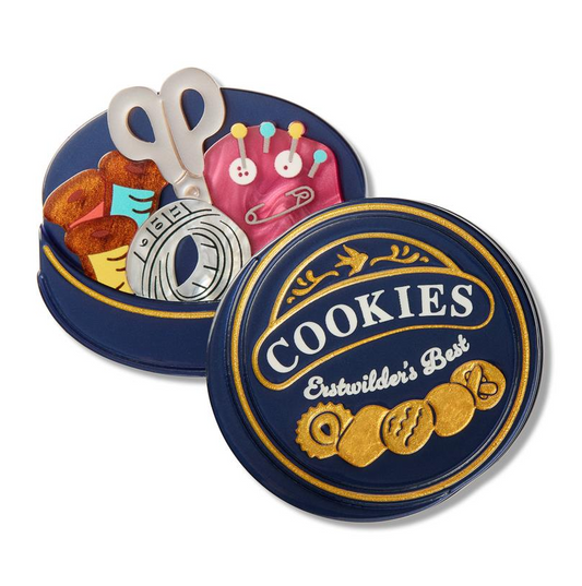 Erstwilder Arts and Crafts Cookie Tin Secrets Brooch