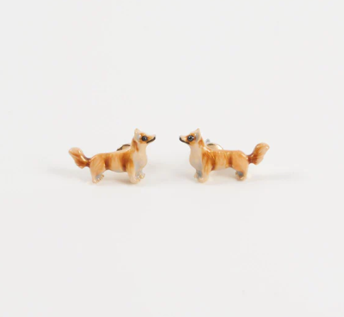 Fable England Corgi Stud Earrings