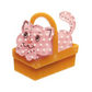 Erstwilder Strawberry Shortcake Cozy Custard Cat Mini Brooch