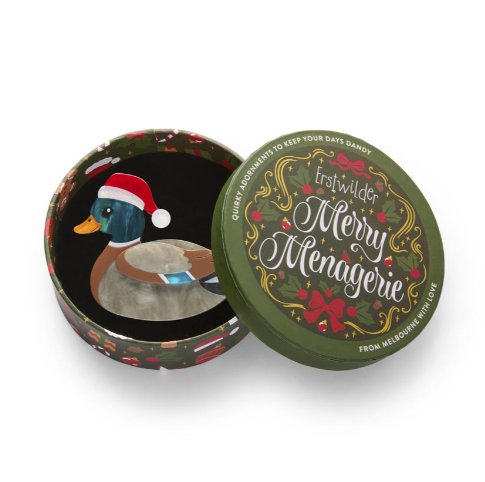 Erstwilder Merry Menagerie Daphne The Duck Brooch