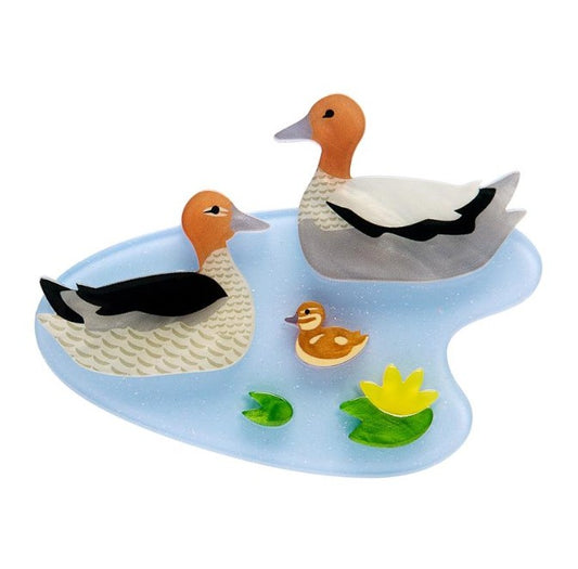Erstwilder Fan Favs Duck and Drakes Brooch