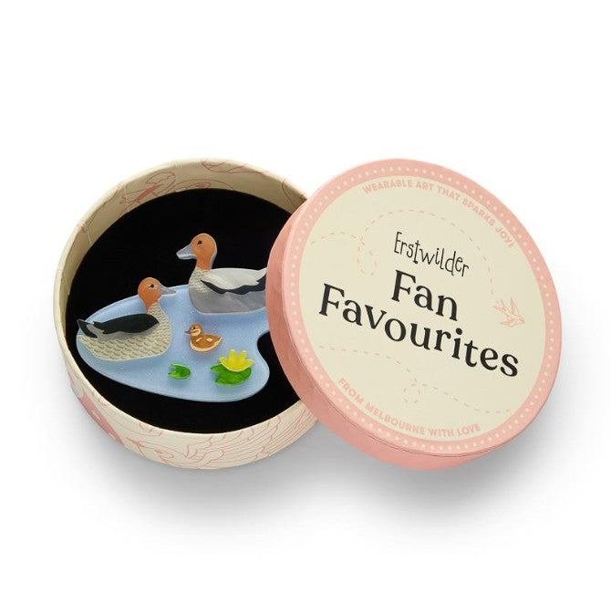 Erstwilder Fan Favs Duck and Drakes Brooch