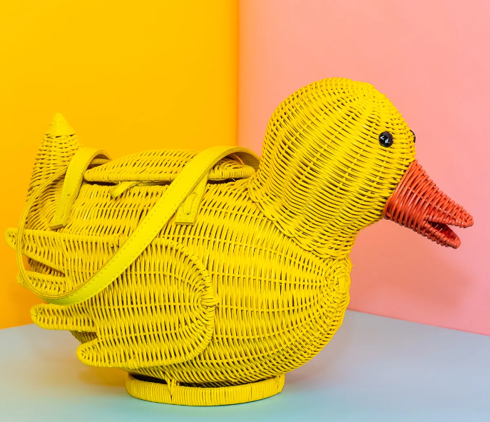 Wicker Darling Rubber Ducky