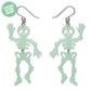 Erstwilder Midnight Mischief Dancing Skeletons Glow in the Dark Drop Earrings
