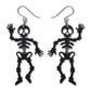 Erstwilder Midnight Mischief Dancing Skeletons Black Drop Earrings