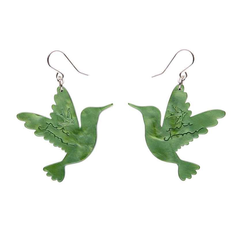 Erstwilder Pete Cromer North America The Riveting Ruby Throated Hummingbird Earrings