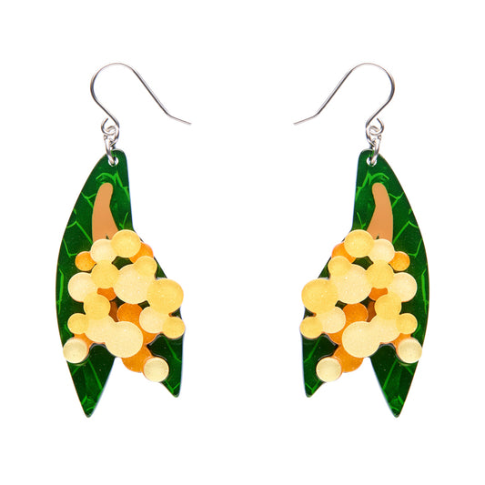 Erstwilder Australiana Golden Wattle Earrings