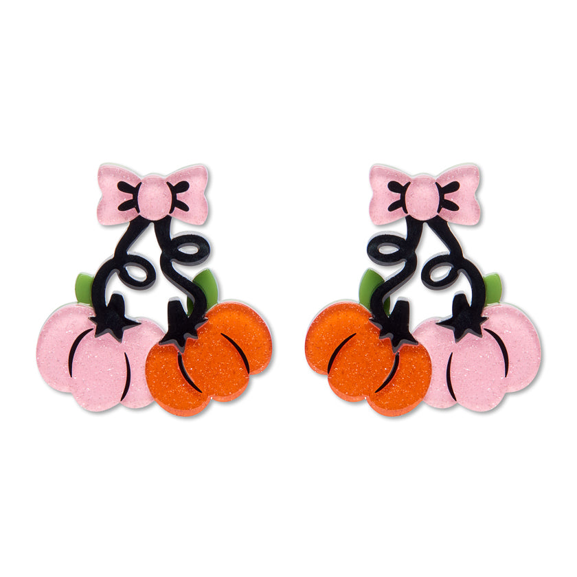 Erstwilder Midnight Mischief Pair O Pumpkins Drop Earrings