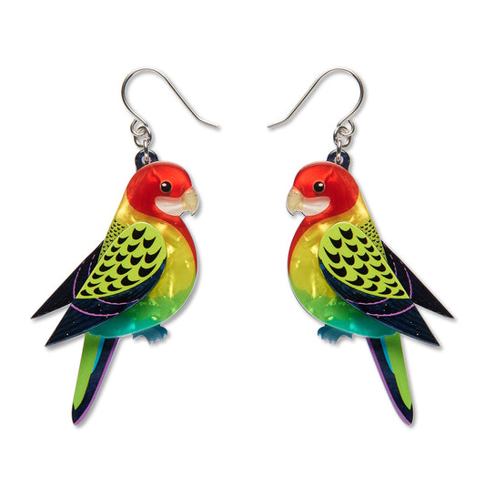 Erstwilder x Royal Botanic Gardens Victoria Eastern Rosella Drop Earrings