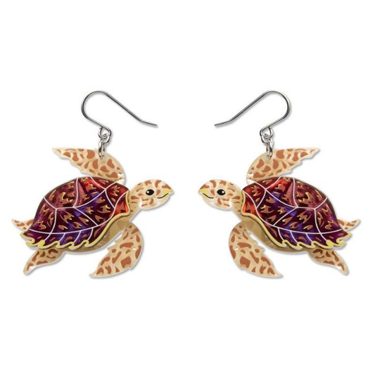 Erstwilder The Rarest Kind Hawksbill Turtle Drop Earrings