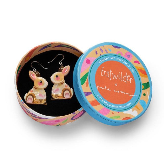Erstwilder Pete Cromer Easter Maple the Bunny Drop Earrings