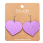 Erstwilder Spellbound Purple Love Heart Mirror Drop Earrings