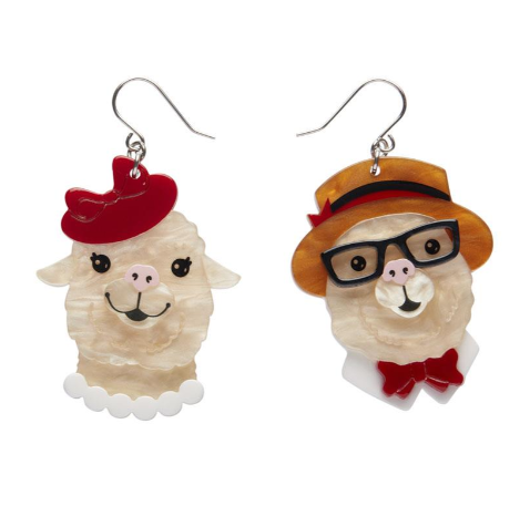 Erstwilder Lucia The Enamoured Alpacas Drop Earrings