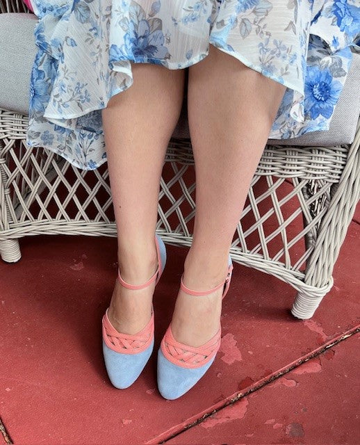 The Vibe is Enchanted in Soft Blue with Coral