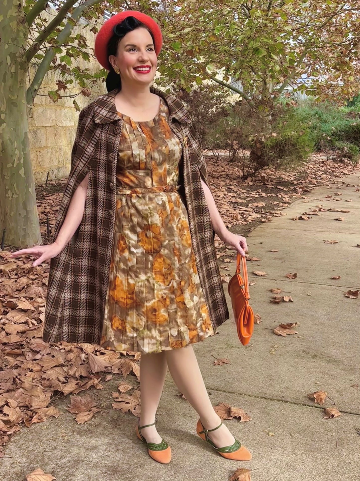 The Vibe is Enchanted in Orange with Olive Green