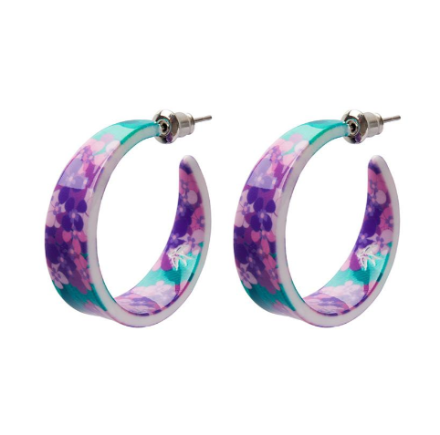Erstwilder Jocelyn Proust Hydrangea Hoop Stud Earrings