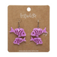 Erstwilder Great Barrier Reef Fish Friends Drop Earrings Pink
