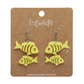 Erstwilder Great Barrier Reef Fish Friends Drop Earrings Yellow