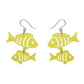 Erstwilder Great Barrier Reef Fish Friends Drop Earrings Yellow