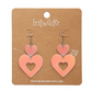 Erstwilder Valentine Double Heart Ripple Drop Earrings Iridescent