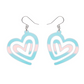 Erstwilder Valentine Heart Maze Ripple Drop Earrings Iridescent