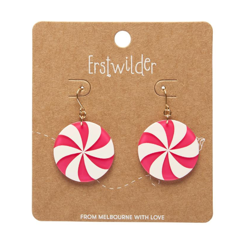Erstwilder Lollies Drop Earrings Magenta