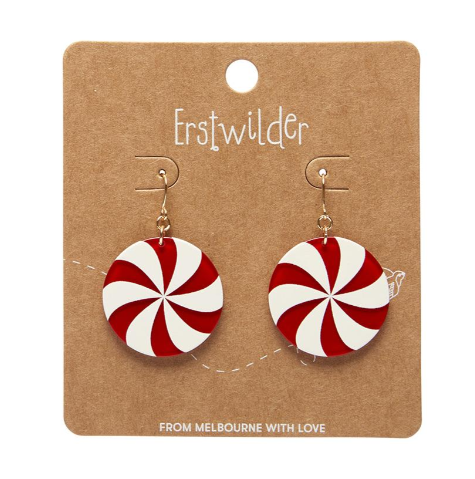 Erstwilder Lollies Drop Earrings Red